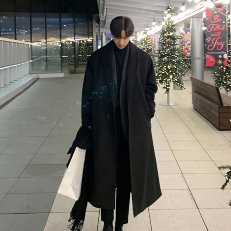 Korean Girl Lifestyle - Koreanischer Stil Herren Loser Lässiger Einreihiger