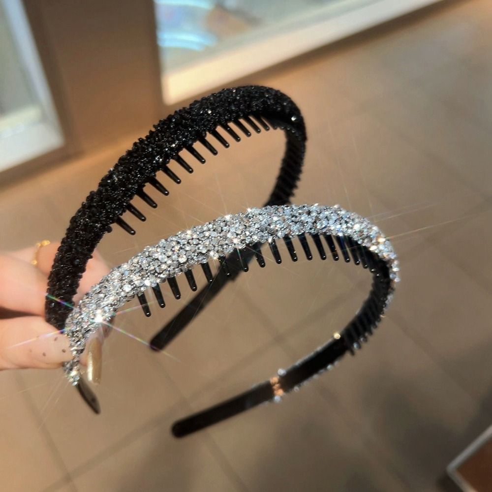 Korean Lifestyle - Kunststoff Strass Stirnband süß mit Zahn