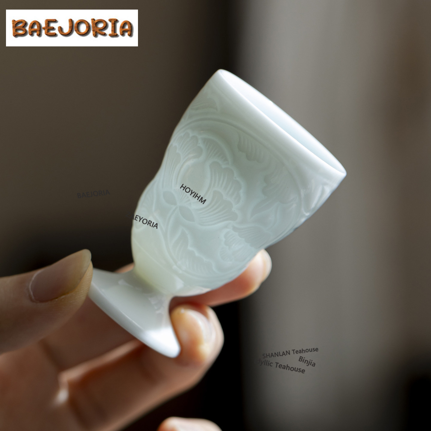 Celadon Ceramic Cup - BAEJORIA 25ml Imitation Song Hutian Kiln