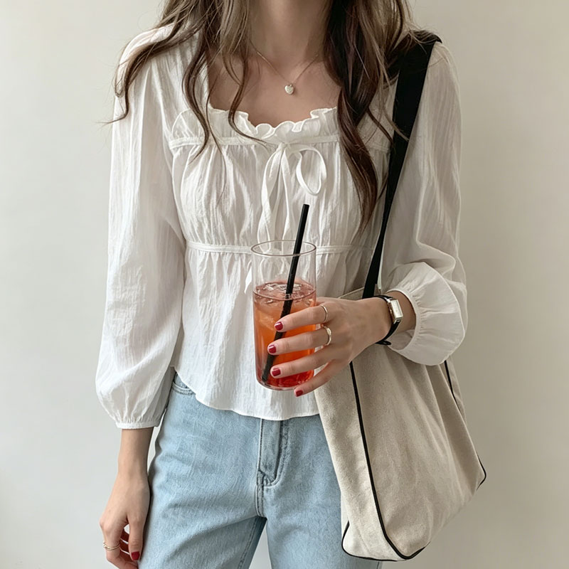 Elegante Damenbluse mit Schlei – Korean Lifestyle Bewertung und Preis