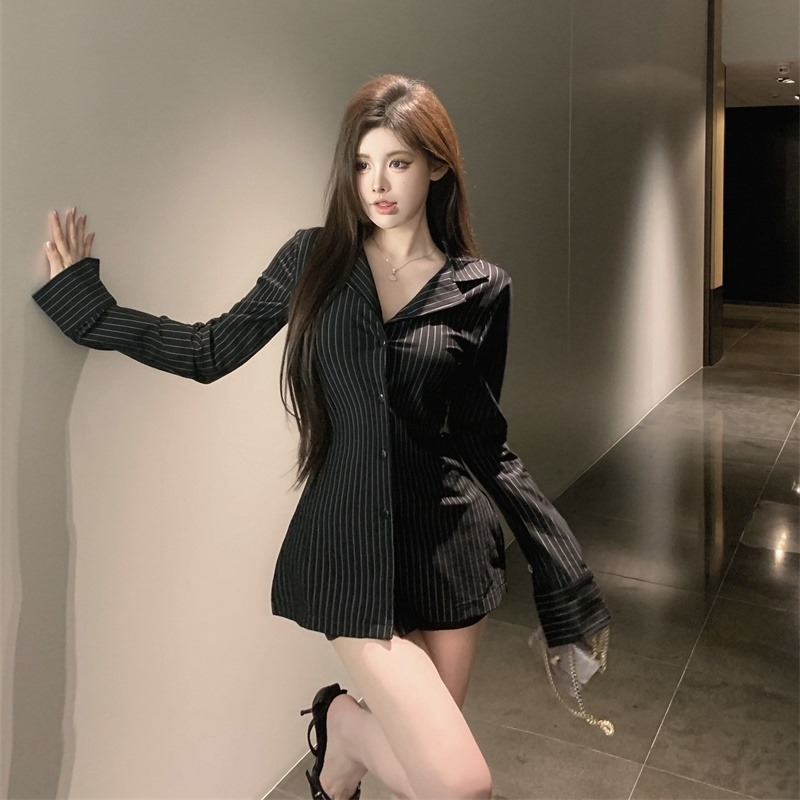 Frauen Slim Fit Gestreiftes He – Korean Lifestyle Bewertung und Preis